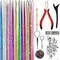 Edge Collections -48"-Multi-Sparkling Hair Tinsel Extensions for Festive Occasions-1 set